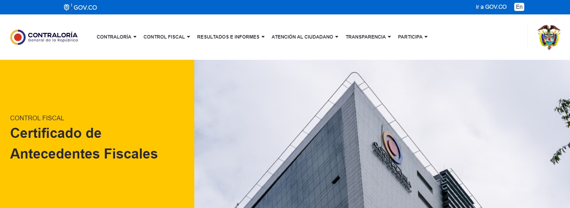 certificado de la contraloria en colombia