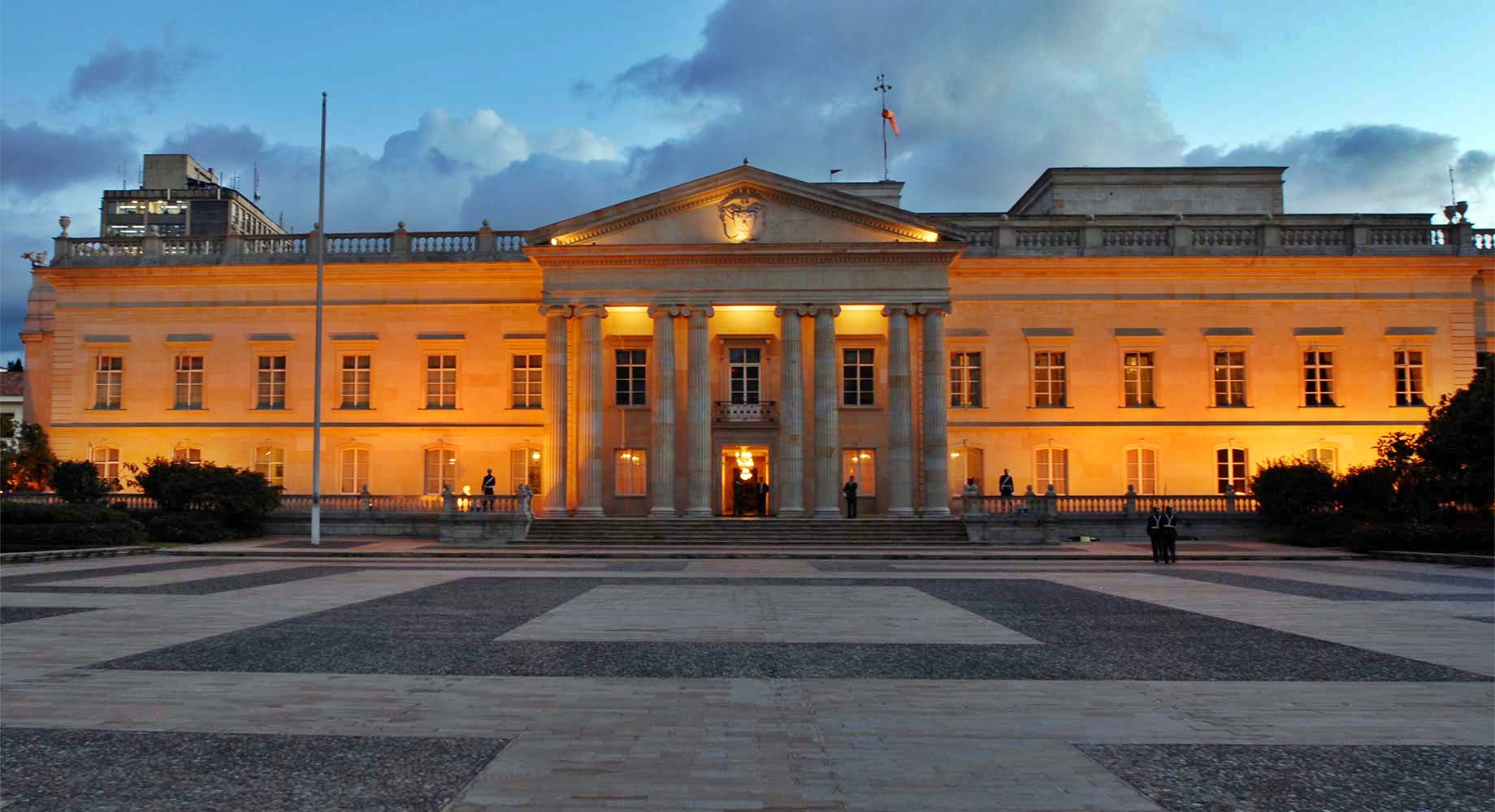 Fachada de la Casa de Nariño, sede de la Presidencia, en Bogotá